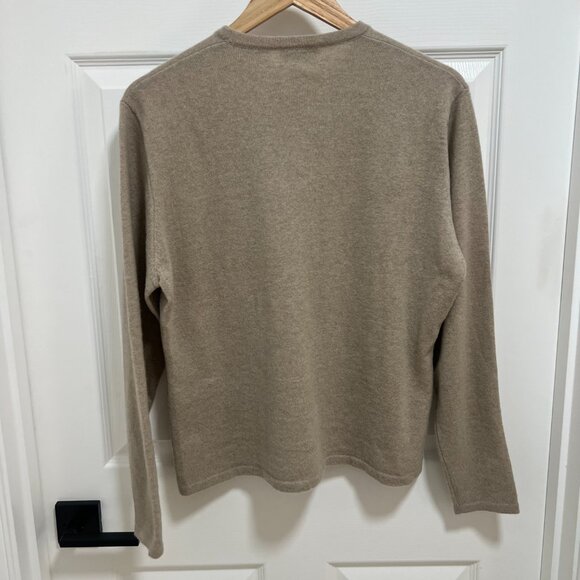 $395 VINTAGE Neiman Marcus XL Cashmere Sweater Taupe Soft Classic Preppy 2004 - Picture 5 of 7
